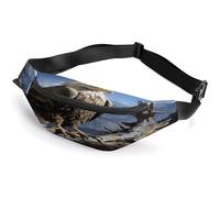 A Lone Eagle Waist Bag,Durable Sling Bag with Adjustable Strap Crossbody Waist Bag,for Outdoors Workout Traveling Casual Running Hiking Cycling