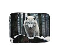 A Lone Wolf Laptop Sleeve 15 Inch Shockproof Protective Notebook Case Tablet Briefcase Carrying Bag, Black, 15 inches