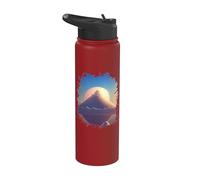A Lonely Mountain of Candy Cotton with Clouds Stainless Steel Insulated Water Bottle