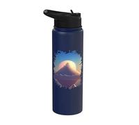 A Lonely Mountain of Candy Cotton with Clouds Stainless Steel Insulated Water Bottle