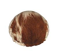 A Longhorn Bull Cowhide Reusable Elastic Bath Waterproof Shower Cap For Womens, Caps For Girls Spa Home Use,Hotel And Hair Salon