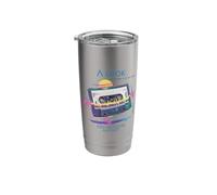 A Look into The Future Cyber Cassette SciFi Technology Design Stainless Steel Insulated Tumbler