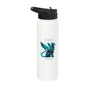 A Look into The Future Cyber Cat SciFi Cat Design Stainless Steel Insulated Water Bottle