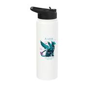 A Look into the Future Cyber Cat SciFi Cat Design Stainless Steel Insulated Water Bottle