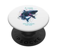 A Look into the Future Cyber Shark SciFi Shark Technology Design PopSockets Adhesive PopGrip