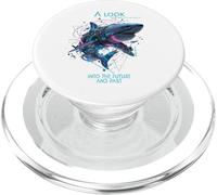 A Look into the Future Cyber Shark SciFi Shark Technology Design PopSockets PopGrip for MagSafe