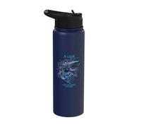 A Look into the Future Cyber Shark SciFi Shark Technology Design Stainless Steel Insulated Water Bottle