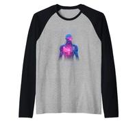A Look into the Future Futuristic Cyborg SciFi Design Raglan Baseball Tee