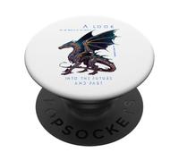 A Look into the Future Futuristic Dragon SciFi Design PopSockets Adhesive PopGrip