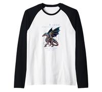 A Look into The Future Futuristic Dragon SciFi Design Raglan Baseball Tee