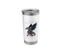 A Look into the Future Futuristic Dragon SciFi Design Stainless Steel Insulated Tumbler