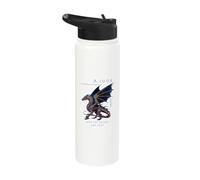 A Look into the Future Futuristic Dragon SciFi Design Stainless Steel Insulated Water Bottle