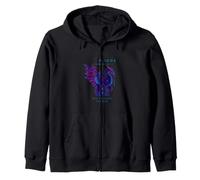 A Look into the Future Futuristic Dragon SciFi Design Zip Hoodie