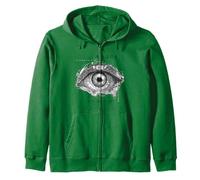 A Look into the Future Futuristic Eye SciFi Design Zip Hoodie
