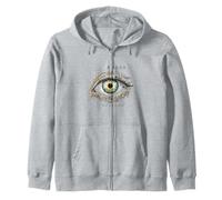 A Look into the Future Futuristic Eye SciFi Design Zip Hoodie