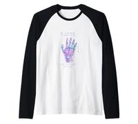 A Look into The Future Futuristic Hand Cyber SciFi Design Raglan Baseball Tee