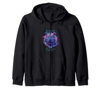 A Look into the Future Futuristic Tiger SciFi Design Zip Hoodie