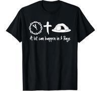 A Lot Can Happen in 3 Days Easter Day Jesus Cross Christian Cotton Men T Shirt Size XXL Black