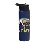 A Lot Can Happen in 3 Days Jesus Christ Retro Happy Easter Stainless Steel Insulated Water Bottle