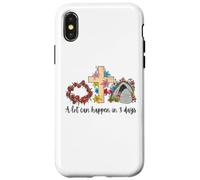 A Lot Can Happen in 3 Days Reto Vintage Floral Easter Day Case for iPhone X/XS