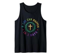 A Lot Can Happen in Three Days Jesus Has Risen Easter Tank Top