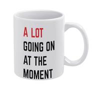 A Lot Going On At The Moment-1 White Ceramic Coffee Mug 11 Oz, Double-Sided Printed Tea Cup with Ergonomic C-Handle, Thickened Bottom Porcelain Drinkware for Home Office Kitchen, Novelty Gifts for Fri