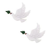 A LOT OF FUN Peace Dove Embroidered Iron On Patch - 1 Piece