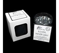 A Love Never Lost - Crystal Infused Scented Candle Infused with Fragrance of Lavender with Rainbow Moonstone and Rose Quartz Healing Crystal Chips.