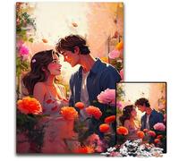 A Love Story in Petals 1000 Pieces Puzzle Gifts Puzzles for Adults for Teenager Families Perfect DIY Decor BrainTeasing Challenge 1000 PCS(75x50cm)