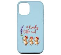 A Lovely Little Riot Cute Mice Lavender Whimsical Animal Des Case for iPhone 12/12 Pro