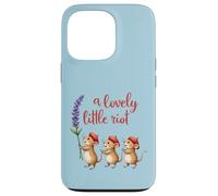 A Lovely Little Riot Cute Mice Lavender Whimsical Animal Des Case for iPhone 13 Pro