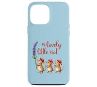 A Lovely Little Riot Cute Mice Lavender Whimsical Animal Des Case for iPhone 13 Pro Max