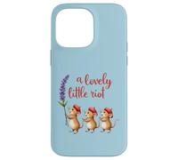 A Lovely Little Riot Cute Mice Lavender Whimsical Animal Des Case for iPhone 14 Pro Max