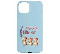 A Lovely Little Riot Cute Mice Lavender Whimsical Animal Des Case for iPhone 15 Plus