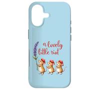A Lovely Little Riot Cute Mice Lavender Whimsical Animal Des Case for iPhone 17