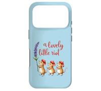 A Lovely Little Riot Cute Mice Lavender Whimsical Animal Des Case for iPhone 17 Pro