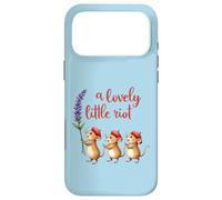A Lovely Little Riot Cute Mice Lavender Whimsical Animal Des Case for iPhone 17 Pro Max