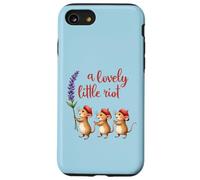 A Lovely Little Riot Cute Mice Lavender Whimsical Animal Des Case for iPhone SE (2020) / 7/8