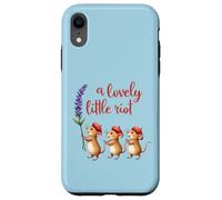 A Lovely Little Riot Cute Mice Lavender Whimsical Animal Des Case for iPhone XR