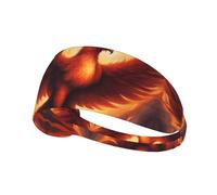 A Lovely Phoenix Patterned Elastic Sports Headband, Breathable and Comfortable, Suitable for Basketball, Yoga, and Running.