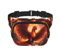 A lovely phoenix Printed multifunctional waist bag, unisex trendy messenger bag, travel sports storage bag