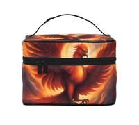 A lovely phoenix Women's Large Capacity Makeup Bag, Portable Travel Makeup Bag, (9x6.5x6.2 inches) Girls Large Makeup Bag Storage Bag