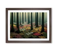 A Loving Forest Framed Print | A2 Walnut Framed Wall Art | Ready to Hang | Modern Landscape Picture | Living Room Bedroom Lounge Office