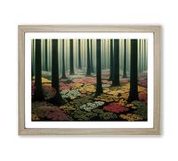 A Loving Forest Framed Print | A4 Oak Framed Wall Art | Ready to Hang | Modern Landscape Picture | Living Room Bedroom Lounge Office