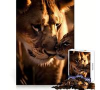 A Loving Lion Mom 1000-piece Puzzle for Teenagers Pastime Game Snug Connection Home Play Premium Gift (38x52cm)