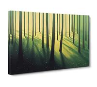 A Loving Summer Forest Canvas Print | Gallery Wrapped 30mm Frame Wall Art | 30x20 inches | Ready to Hang | Contemporary Landscape Picture | Living Room Bedroom Lounge Office