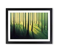 A Loving Summer Forest Framed Wall Art Print A2 Black