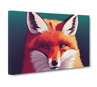 A Lush Fox Canvas Print | Gallery Wrapped 30mm Frame Wall Art | 30x20 inches | Ready to Hang | Contemporary Animals Picture | Living Room Bedroom Lounge Office