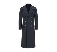A&M Express Doctor Cashmere Who Wool Trench Coat | John Barrowman Inspired | Grey, Belt & Flap Pockets