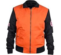 A&M Express Men's Casual G-o-k-u 59 Orange Cotton Ball Z Jacket - Bomber Zipper Closure Full Sleeves Jacket With Pockets